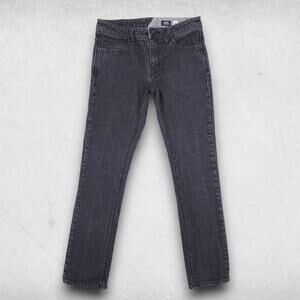 Volcom Vorta Jeans Mens 31 Black Slim Straight Streetwear Skater Contemporary